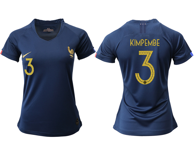 2019-20-France-3-KIMPEMBE-Homen-Women-Soccer-Jersey