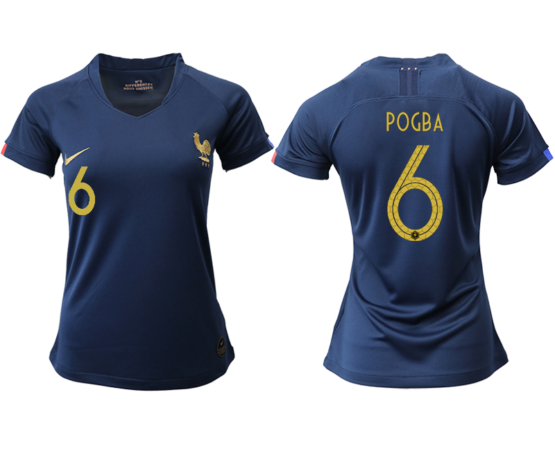 2019-20-France-6-POGBA-Homen-Women-Soccer-Jersey