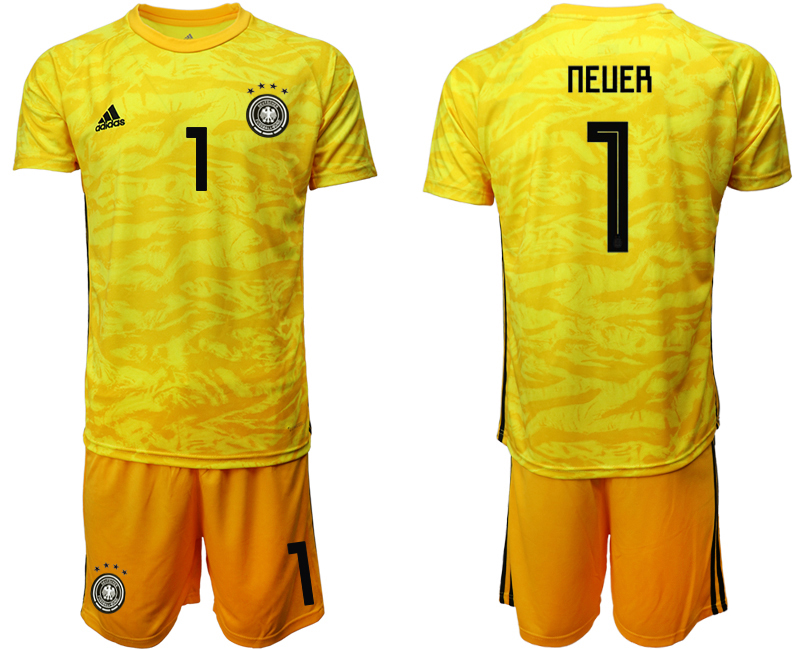 2019-20-Germany-1-NEUER-Yellow-Goalkeeper-Soccer-Jersey