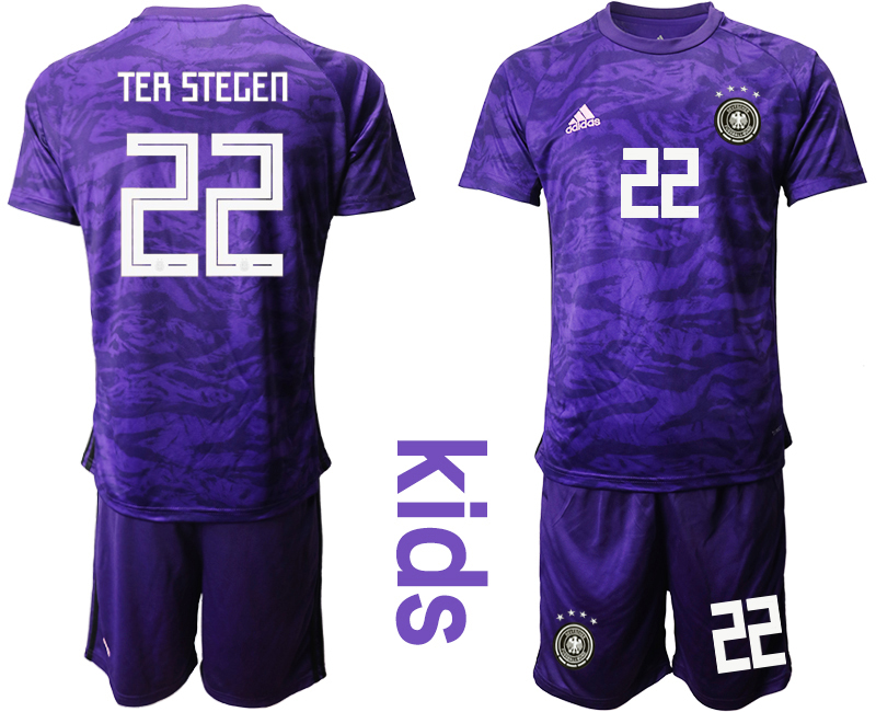 2019-20-Germany-22-TER-STEGEN-Purple-Goalkeeper-Youth-Soccer-Jersey
