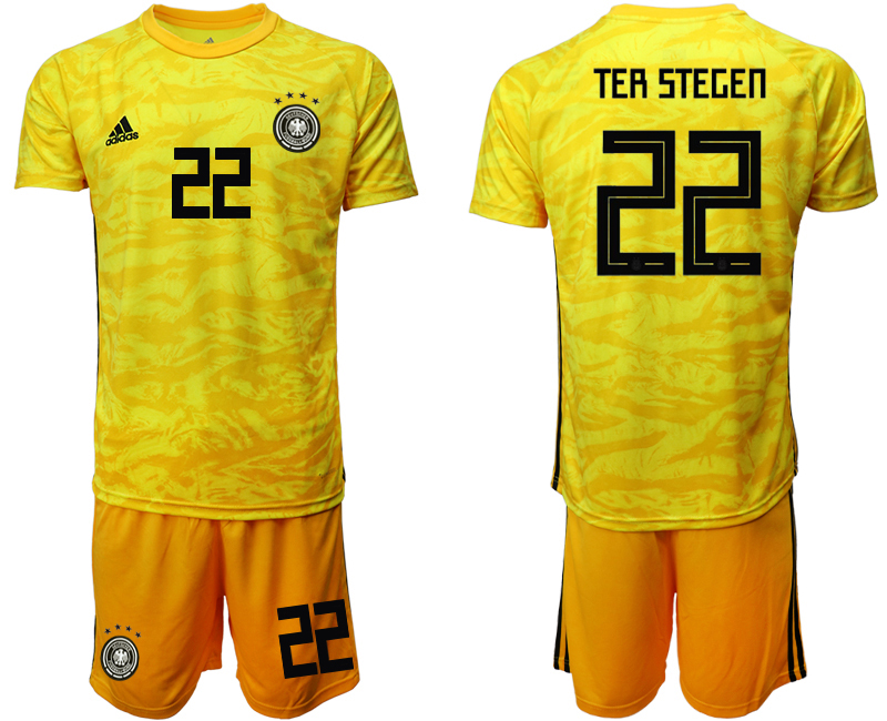 2019-20-Germany-22-TER-STEGEN-Yellow-Goalkeeper-Soccer-Jersey