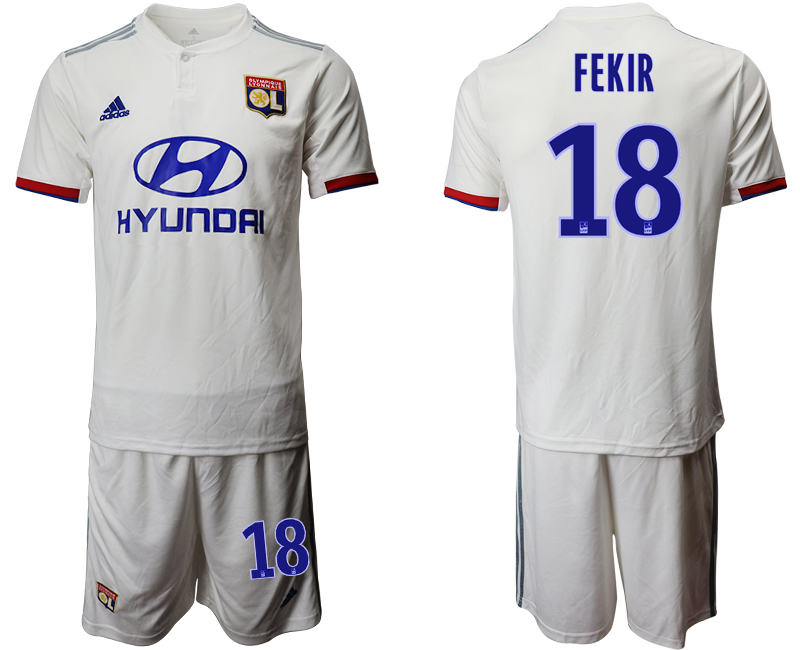 2019-20 Lyon 18 FEKIR Home Soccer Jersey