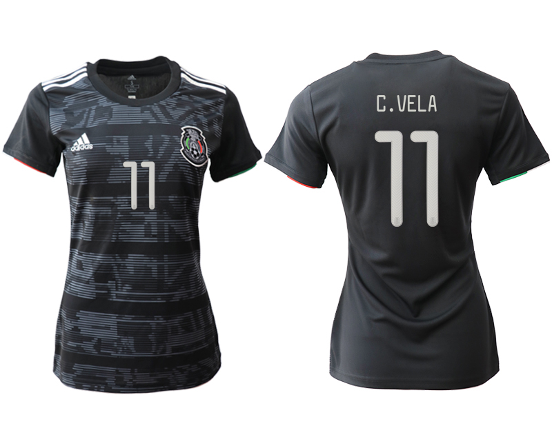 2019-20-Mexico-11-C.VELA-Home-Women-Soccer-Jersey