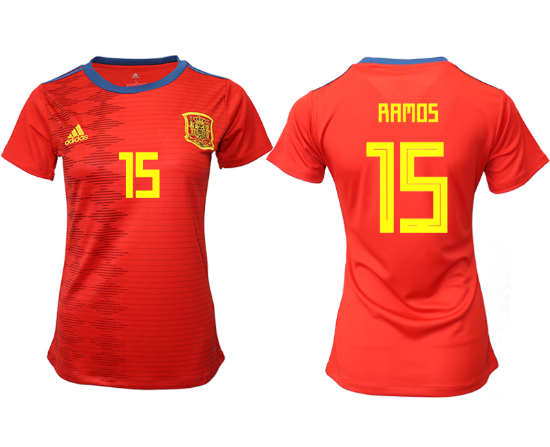 2019-20-Spain-15-RAMOS-Home-Women-Soccer-Jersey