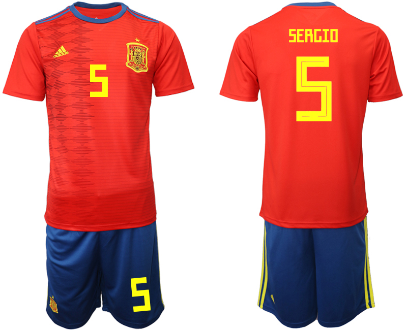 2019-20-Spain-5-SERGIO-Home-Soccer-Jersey