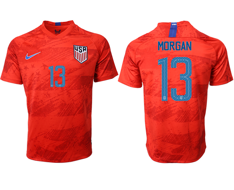 2019-20-USA-13-MORGAN-Away-Thailand-Soccer-Jersey