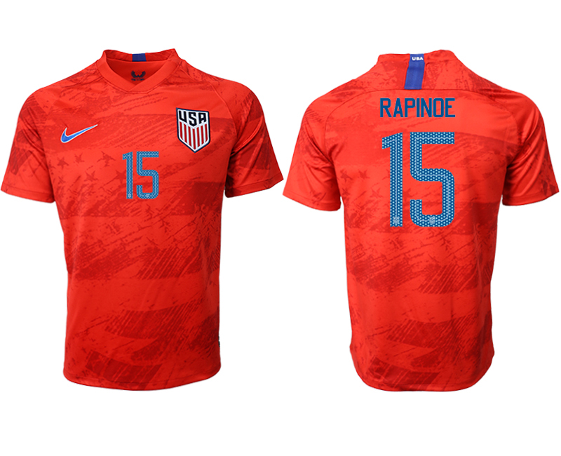 2019-20-USA-15-RAPINOE-Away-Thailand-Soccer-Jersey
