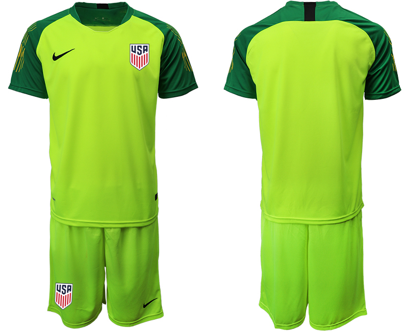 2019-20-USA-Fluorescent-Green-Goalkeeper-Soccer-Jersey
