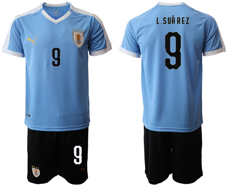 2019-20-Uruguay-9-L.S-SUA-R-E-Z-Home-Soccer-Jersey
