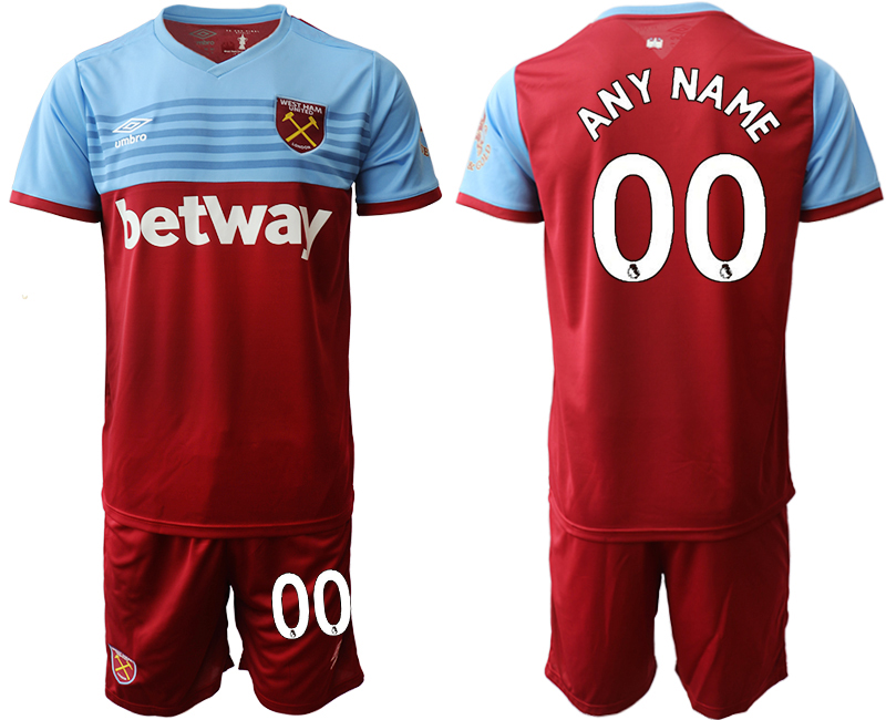 2019-20 West Ham United Customized Home Soccer Jersey