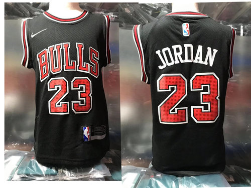 Chicago Bulls #23 Michael Jordan Black Toddlers Jersey