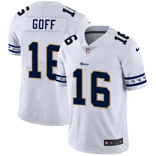 Los Angeles Rams #16 Jared Goff Nike White Team Logo Vapor Limited NFL Jersey