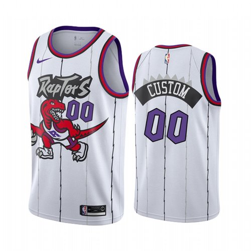 Nike Toronto Raptors Custom White 2019-20 Hardwood Classic Edition Stitched NBA Jersey