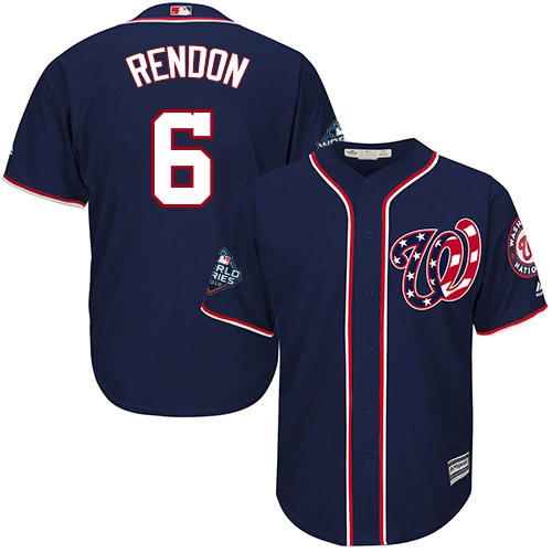 Men's Washington Nationals #6 Anthony Rendon Navy 2019 World Series Bound Cool Base Stitched MLB Jersey