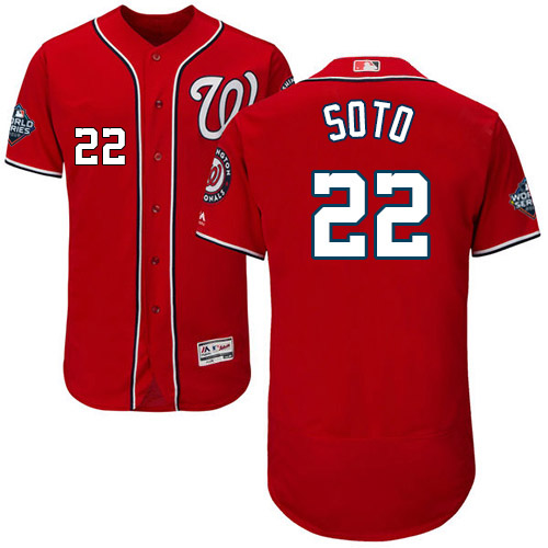 Men's Washington Nationals #22 Juan Soto Red 2019 World Series Bound Flexbase Authentic Collection Stitched MLB Jersey