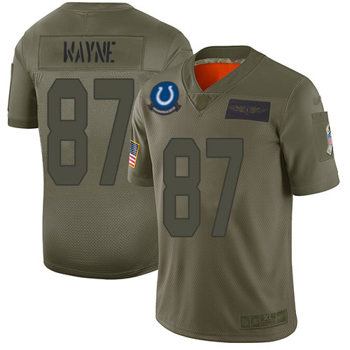 Nike Colts #87 Reggie Wayne Camo Men's Stitched NFL Limited 2019 Salute To Service Jersey