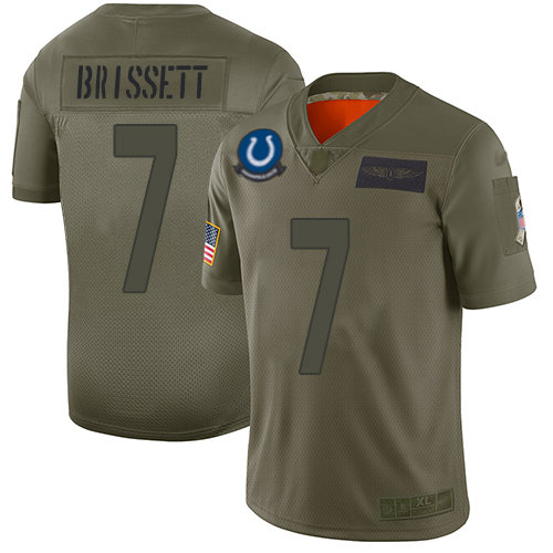 Nike Colts #7 Jacoby Brissett Camo Men's Stitched NFL Limited 2019 Salute To Service Jersey