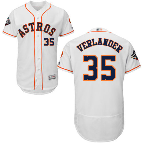 Astros #35 Justin Verlander White Flexbase Authentic Collection 2019 World Series Bound Stitched Baseball Jersey