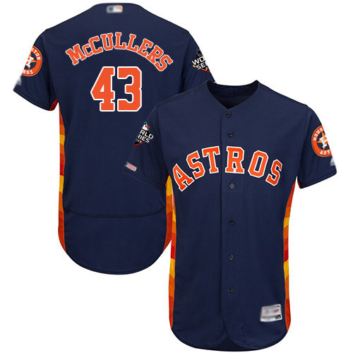 Astros #43 Lance McCullers Navy Blue Flexbase Authentic Collection 2019 World Series Bound Stitched Baseball Jersey