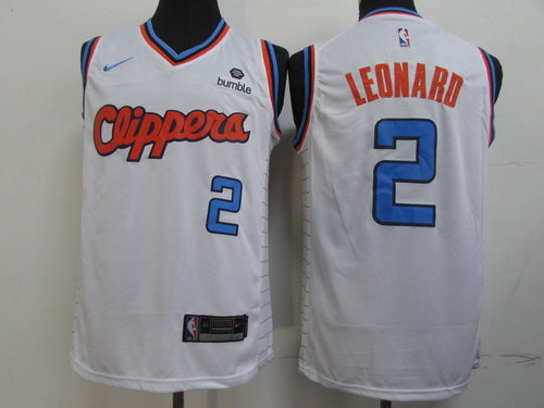 Clippers 2 Kawhi Leonard White City Edition Nike Swingman Jerseys