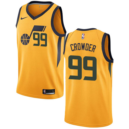 Nike Jazz #99 Jae Crowder Yellow NBA Swingman Statement Edition Jersey