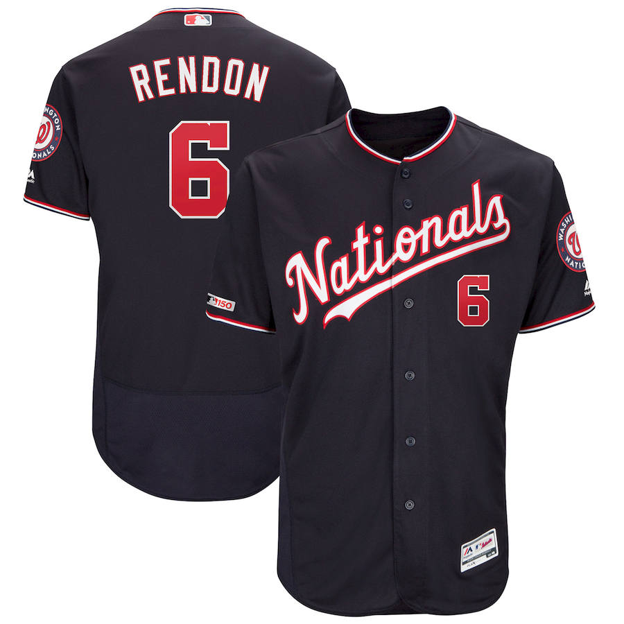 Washington Nationals #6 Anthony Rendon Majestic Alternate Authentic Collection Flex Base Player Navy Jersey