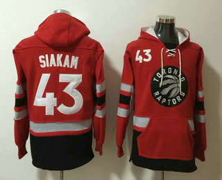 Men's Toronto Raptors #43 Pascal Siakam NEW Red Pocket Stitched NBA Pullover Hoodie