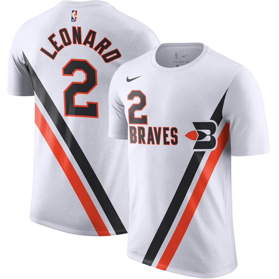 LA Clippers #2 Kawhi Leonard Nike Hardwood Classic Name & Number T-Shirt White