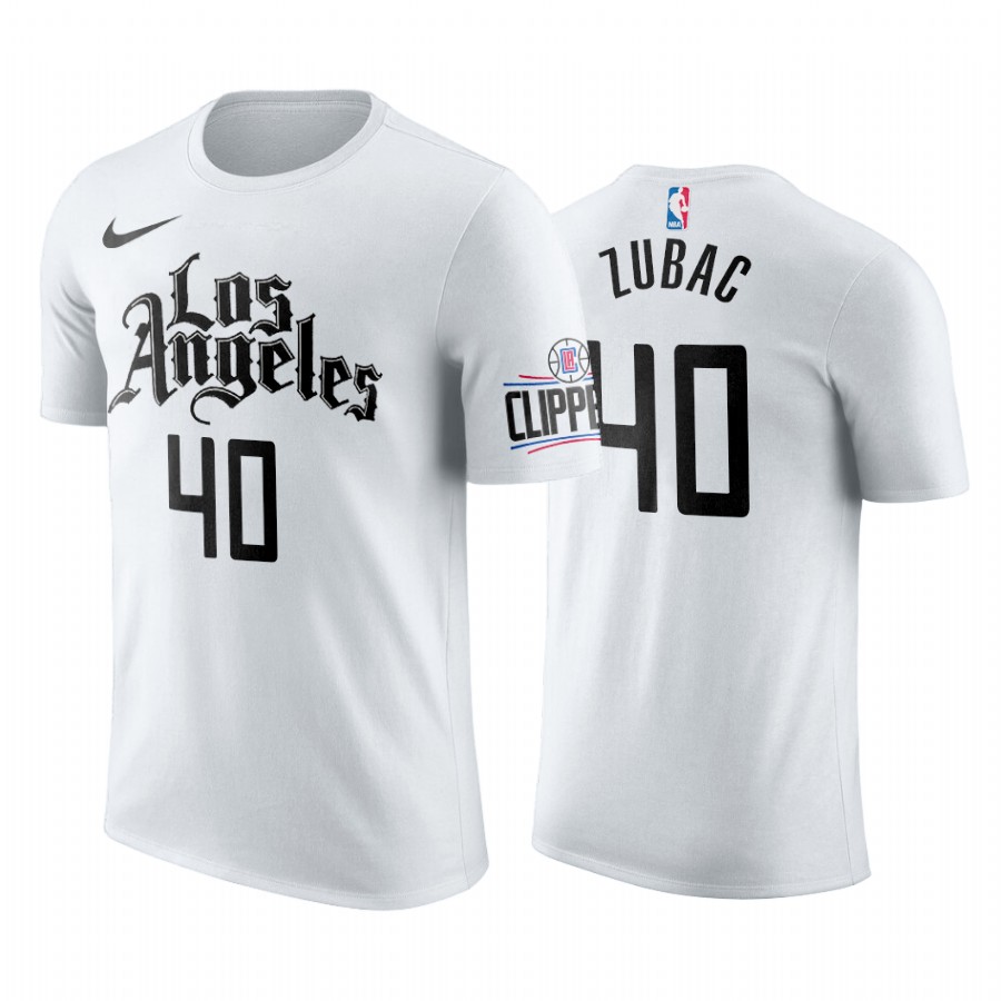 Nike Clippers #40 Ivica Zubac 2019-20 Men's White Los Angeles City Edition NBA T-Shirt