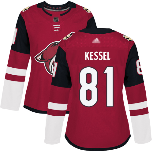 Arizona Coyotes #81 Phil Kessel Maroon Home Authentic Women's Stitched Hockey Jersey
