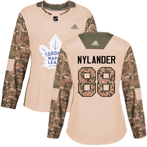Toronto Maple Leafs #88 William Nylander Camo Authentic 2017 Veterans Day Women's Stitched Hockey Jersey