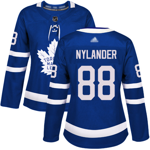 Toronto Maple Leafs #88 William Nylander Blue Home Authentic Women's Stitched Hockey Jersey