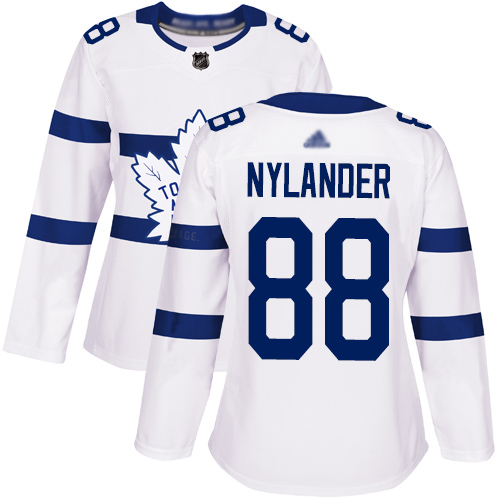 Toronto Maple Leafs #88 William Nylander White Authentic 2018 Stadium Series Women's Stitched Hockey Jersey