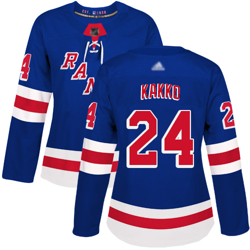New York Rangers #24 Kaapo Kakko Royal Blue Home Authentic Women's Stitched Hockey Jersey