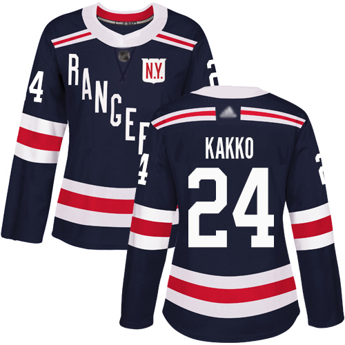New York Rangers #24 Kaapo Kakko Navy Blue Authentic 2018 Winter Classic Women's Stitched Hockey Jersey