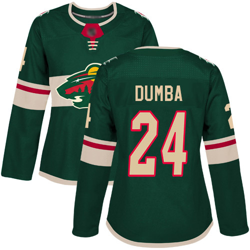Minnesota Wild #24 Matt Dumba Green Home Authentic Women's Stitched Hockey Jersey