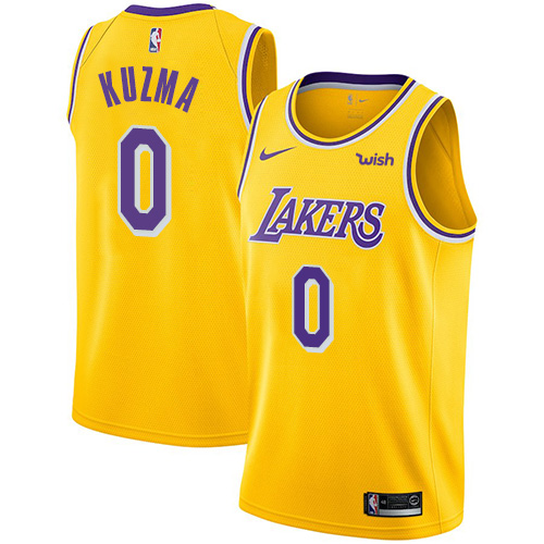 Lakers #0 Kyle Kuzma Gold Youth Basketball Swingman Icon Edition Jersey