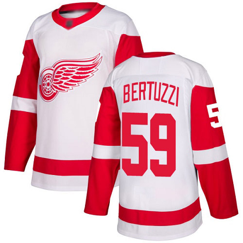 Youth Authentic Detroit Red Wings #59 Tyler Bertuzzi White Away Jersey