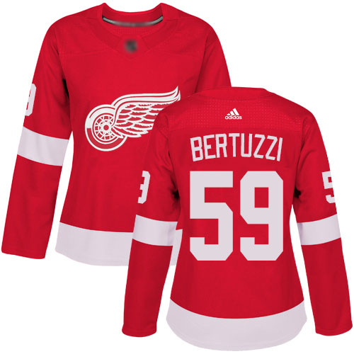 Women's Detroit Red Wings Authentic #59 Tyler Bertuzzi Red Home Jersey