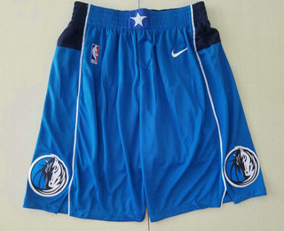 Men's Dallas Mavericks New Light Blue 2019 NBA Swingman Stitched NBA Shorts