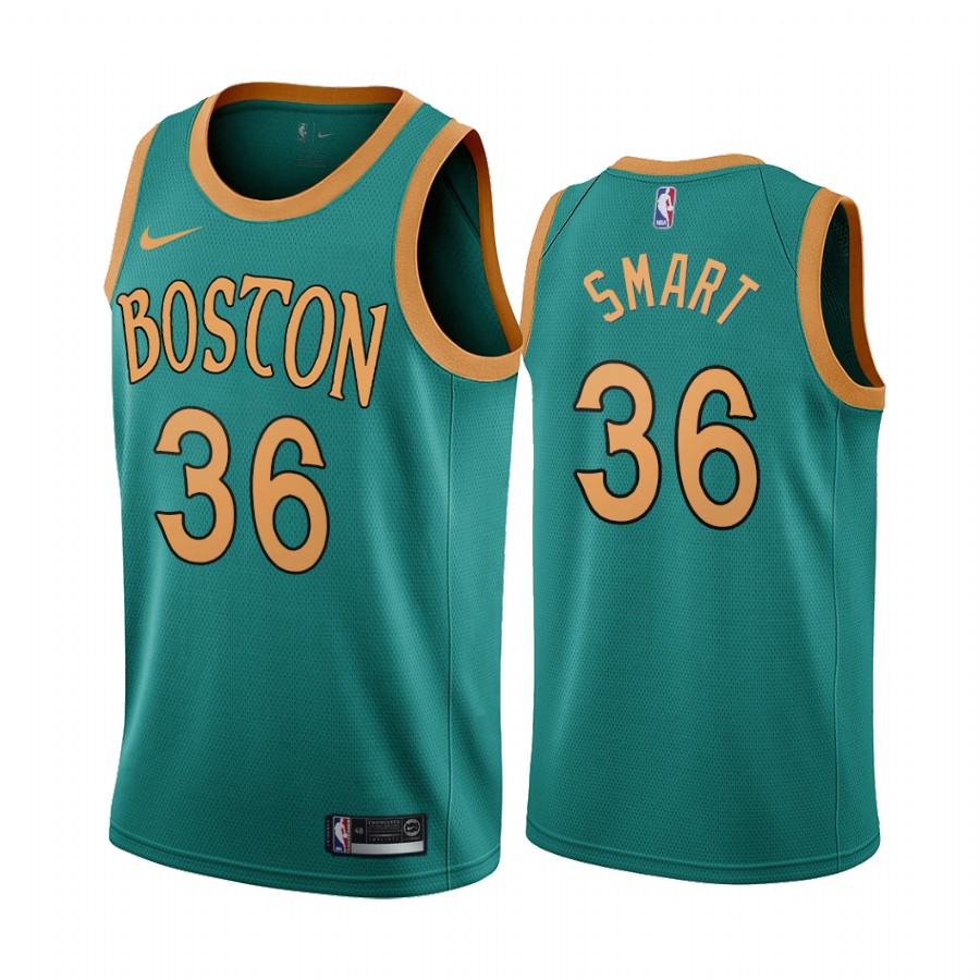 Nike Celtics #36 Marcus Smart Green 2019-20 City Edition NBA Jersey