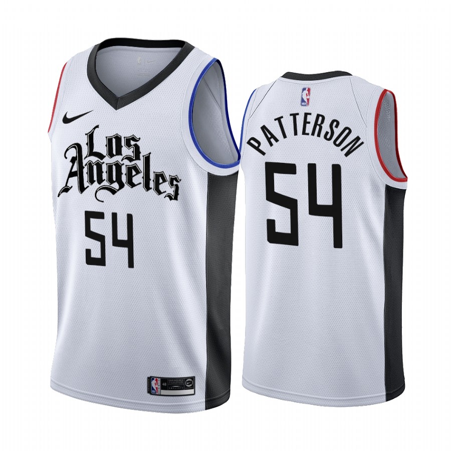 Nike Clippers #54 Patrick Patterson 2019-20 White Los Angeles City Edition NBA Jersey