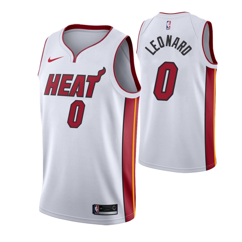 Nike Heat #0 Meyers Leonard Men's Association Edition White NBA Jersey