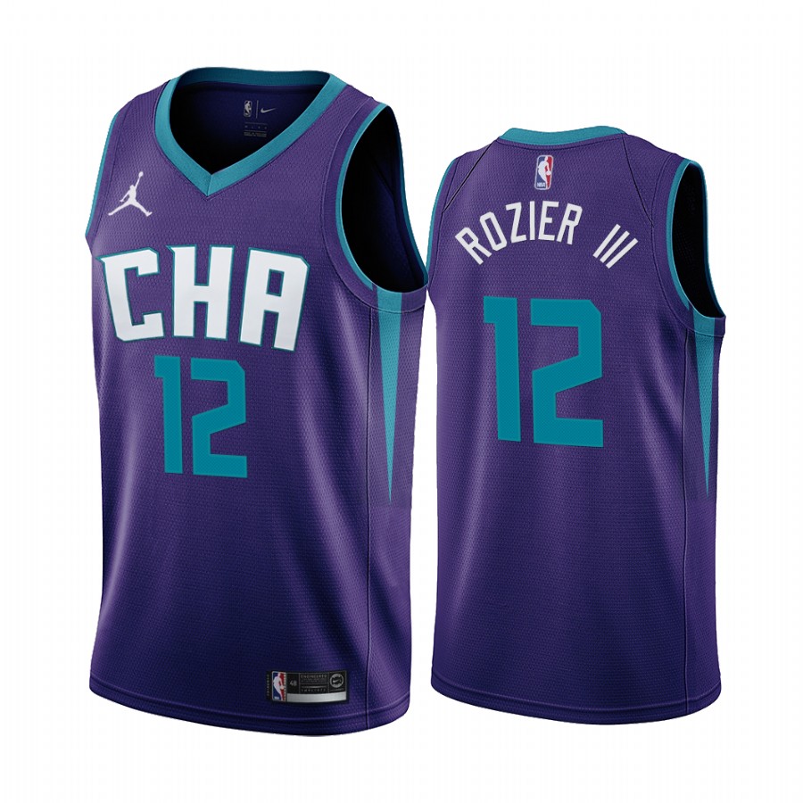 Nike Hornets #12 Terry Rozier III Purple 2019-20 Statement Edition NBA Jersey