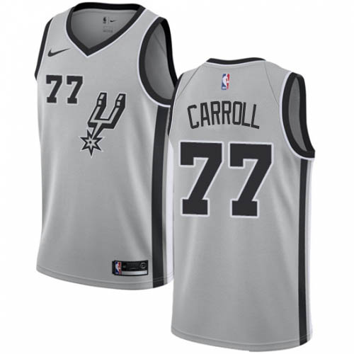 Nike Spurs #77 DeMarre Carroll Silver NBA Swingman Statement Edition Jersey