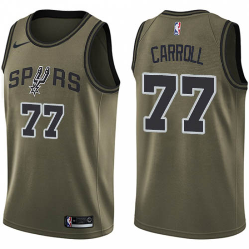 Nike Spurs #77 DeMarre Carroll Green NBA Swingman Salute to Service Jersey