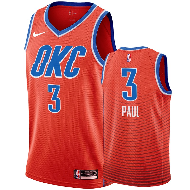 Nike Thunder #3 Chris Paul Orange Men's Statement Edition NBA Jersey