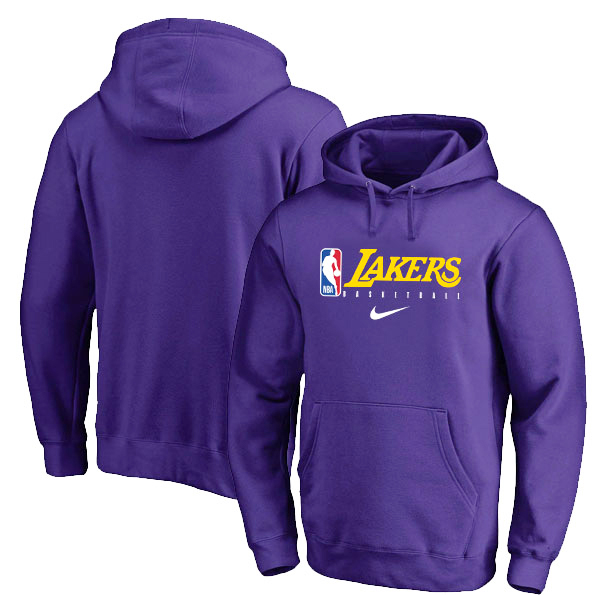 Los Angeles Lakers Nike Spotlight Practice Performance Pullover Hoodie Purple