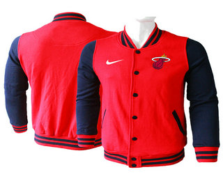 Men's Miami Heat Red Stitched NBA Jacket
