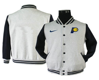 Men's Detroit Pistons Gray Stitched NBA Jacket